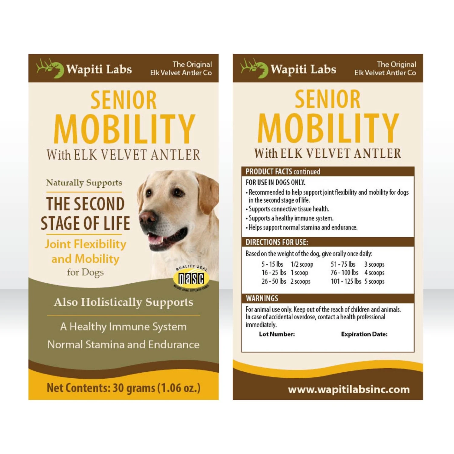 Wapiti Labs Senior Mobility Formula Dog Powder Supplement 6 Wapiti Labs Senior Mobility Formula Dog Powder Supplement - Image 6