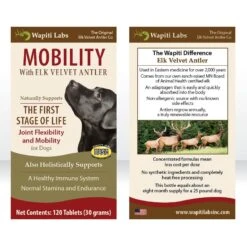 Wapiti Labs Mobility Formula Dog Tablets Supplement 11 Wapiti Labs Mobility Formula Dog Tablets Supplement -Pet Wellness 61306 PT5. AC SS1800 V1582745159