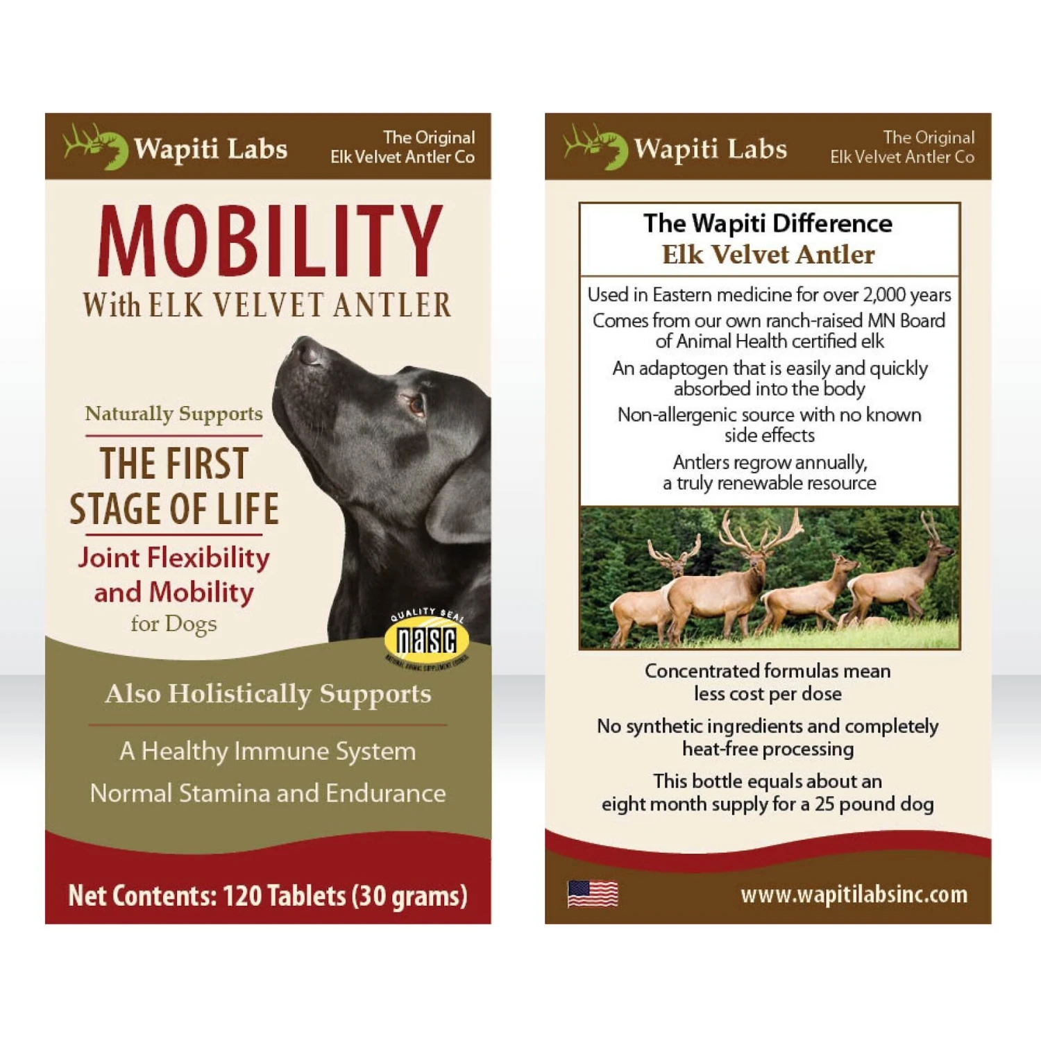 Wapiti Labs Mobility Formula Dog Tablets Supplement 5 Wapiti Labs Mobility Formula Dog Tablets Supplement - Image 5