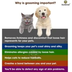 SunGrow Undercoat Deshedding Brush For Short Haired Dog & Cat Shedding Control & Grooming Tool 6 SunGrow Undercoat Deshedding Brush For Short Haired Dog & Cat Shedding Control & Grooming Tool -Pet Wellness 613454 PT2. AC SS1800 V1682614489