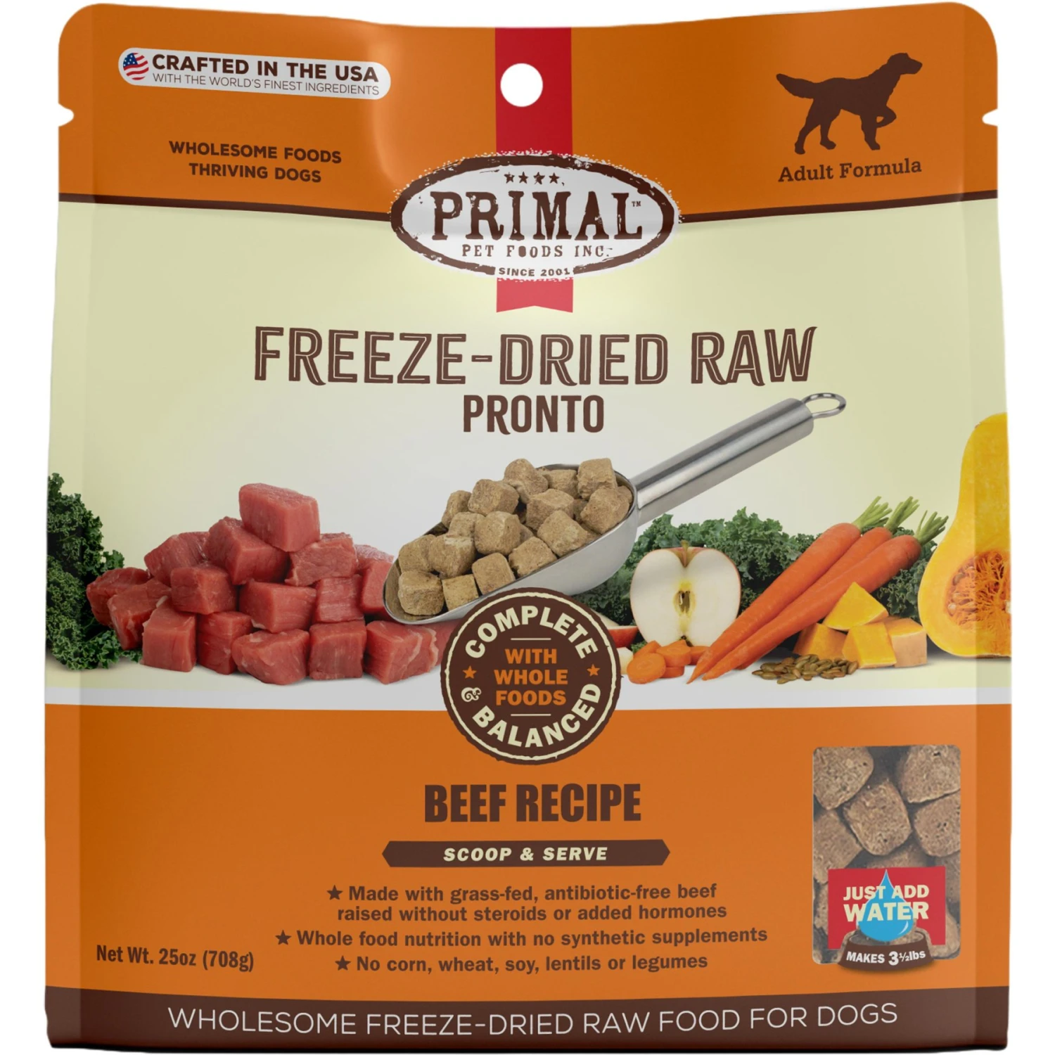 Primal Raw Pronto Beef Recipe Dog Freeze-Dried Food 1 Primal Raw Pronto Beef Recipe Dog Freeze-Dried Food