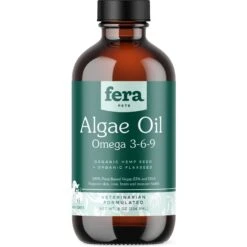 Fera Pet Organics Vegan Omega-3s Algae Oil Supplement For Dogs & Cats, 8-oz Bottle