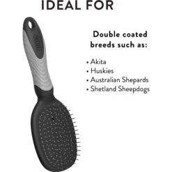 Wahl Double Sided Dog Bath Pin Brush, Black & Gray -Pet Wellness 620782 PT5. AC SS1800 V1660855492