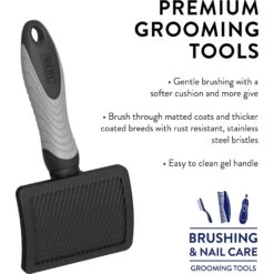 Wahl Medium Slicker Head Dog Brush, Black & Gray -Pet Wellness 620830 PT3. AC SS1800 V1660855141