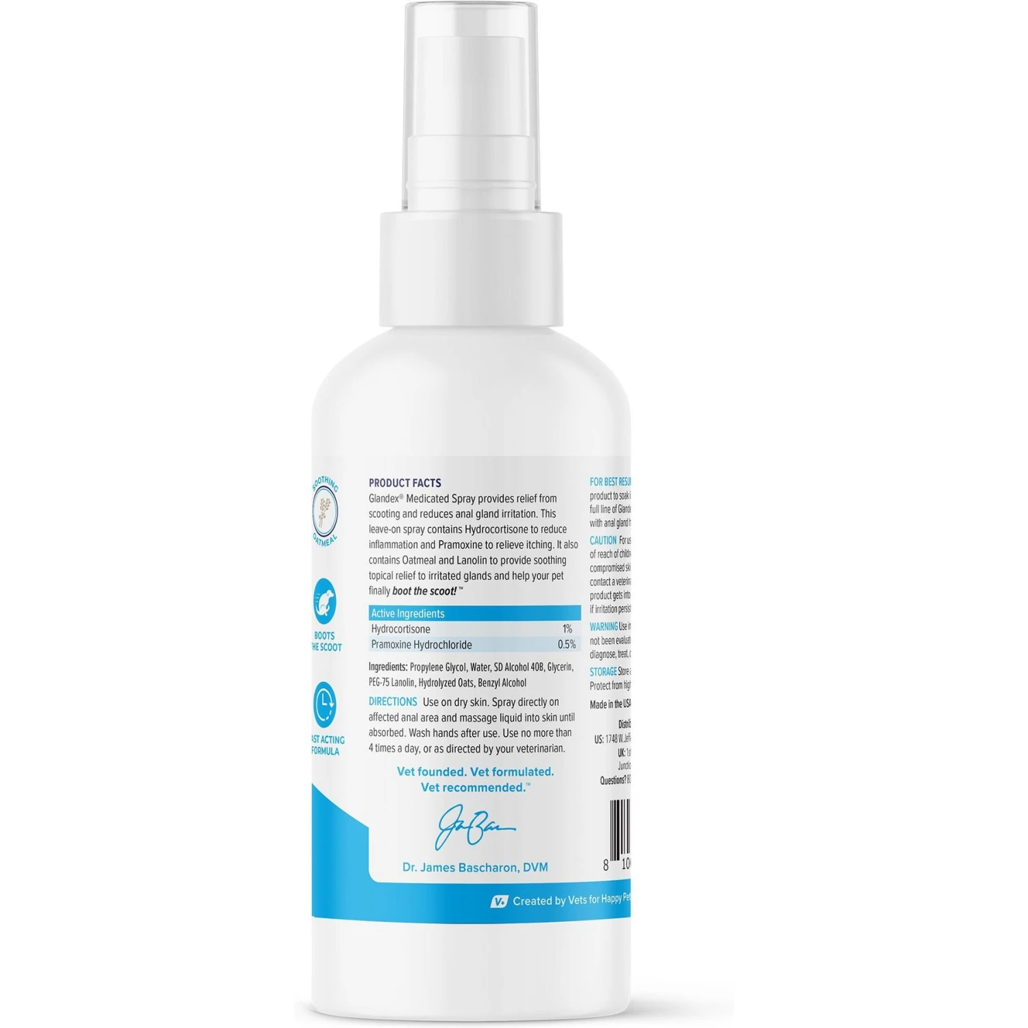 Vetnique Labs Glandex Anal Gland Medicated Anti Itch Spray For Dogs & Cats, 4-oz Bottle 3 Vetnique Labs Glandex Anal Gland Medicated Anti Itch Spray For Dogs & Cats, 4-oz Bottle - Image 3