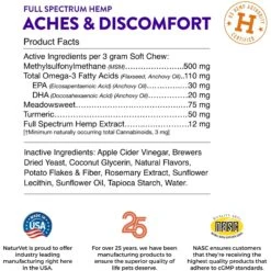 NaturVet Evolutions Full Spectrum Aches & Discomfort Soft Chew Supplement For Adult Dogs -Pet Wellness 624894 PT5. AC SS1800 V1661896154