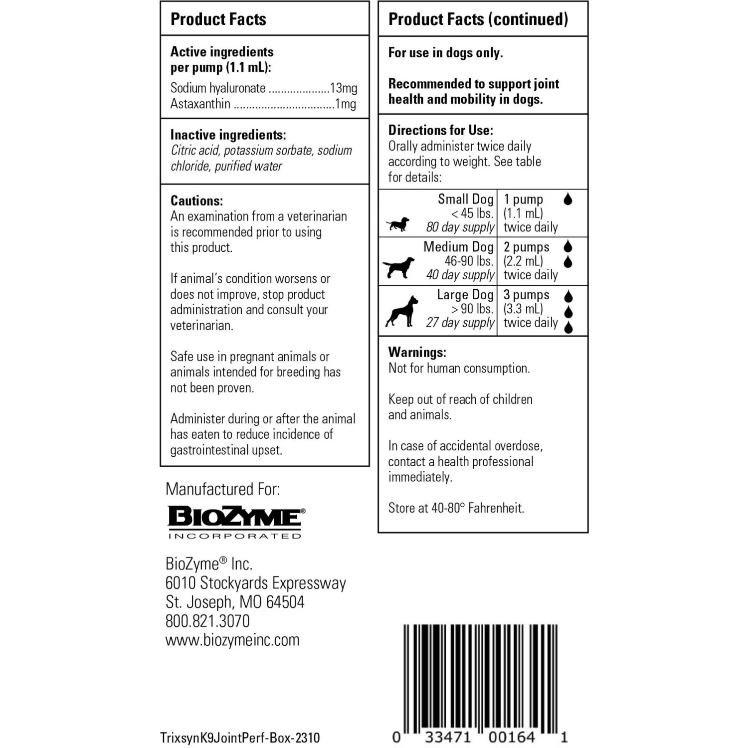 Trixsyn Canine Performance Dog Supplement, 6-oz Bottle 3 Trixsyn Canine Performance Dog Supplement, 6-oz Bottle - Image 3