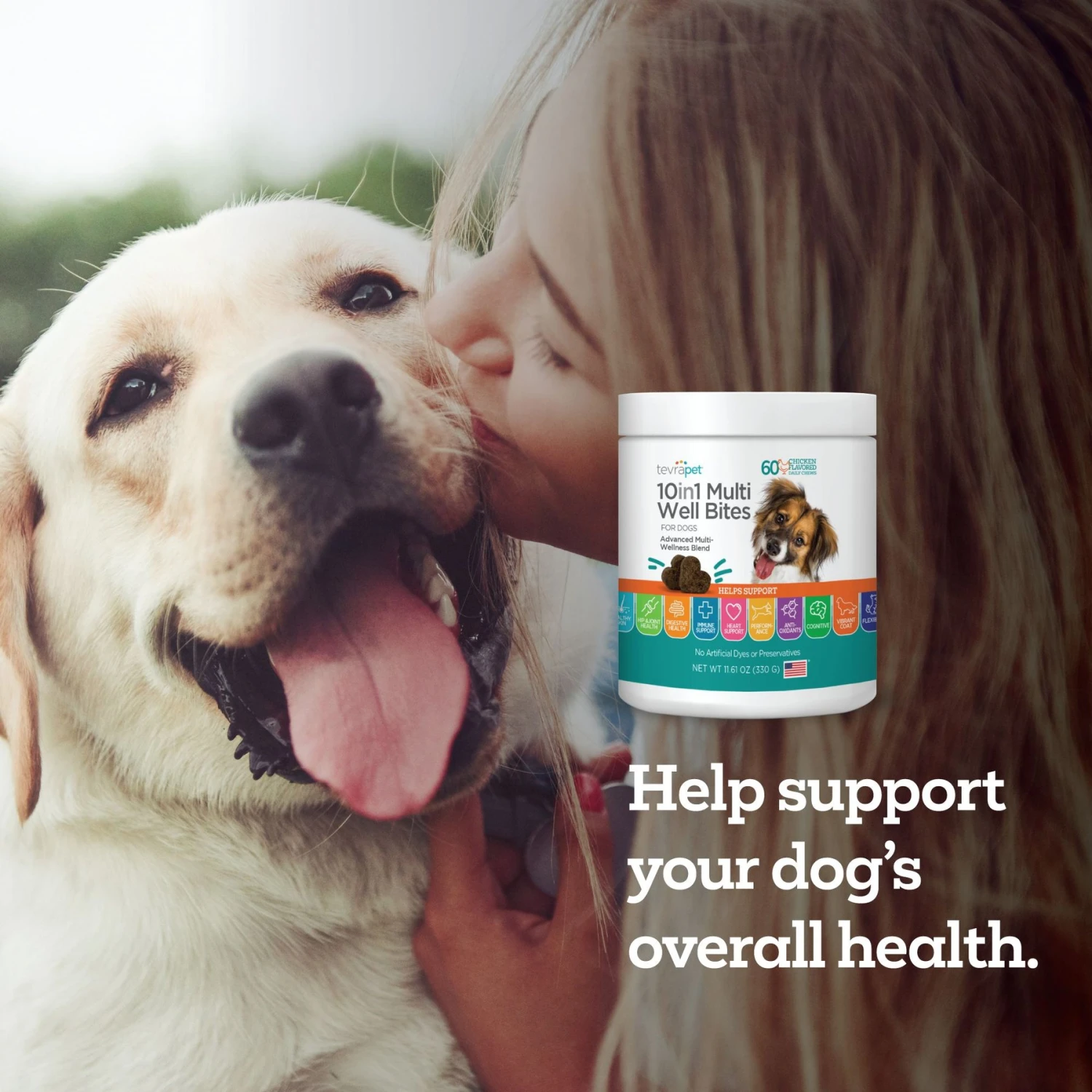 TevraPet 10in1 Multi Well Bites Dog Supplement, 60 Count 7 TevraPet 10in1 Multi Well Bites Dog Supplement, 60 Count - Image 7