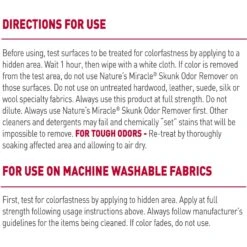 Nature's Miracle Skunk Odor Remover -Pet Wellness 631062 PT3. AC SS1800 V1667947577