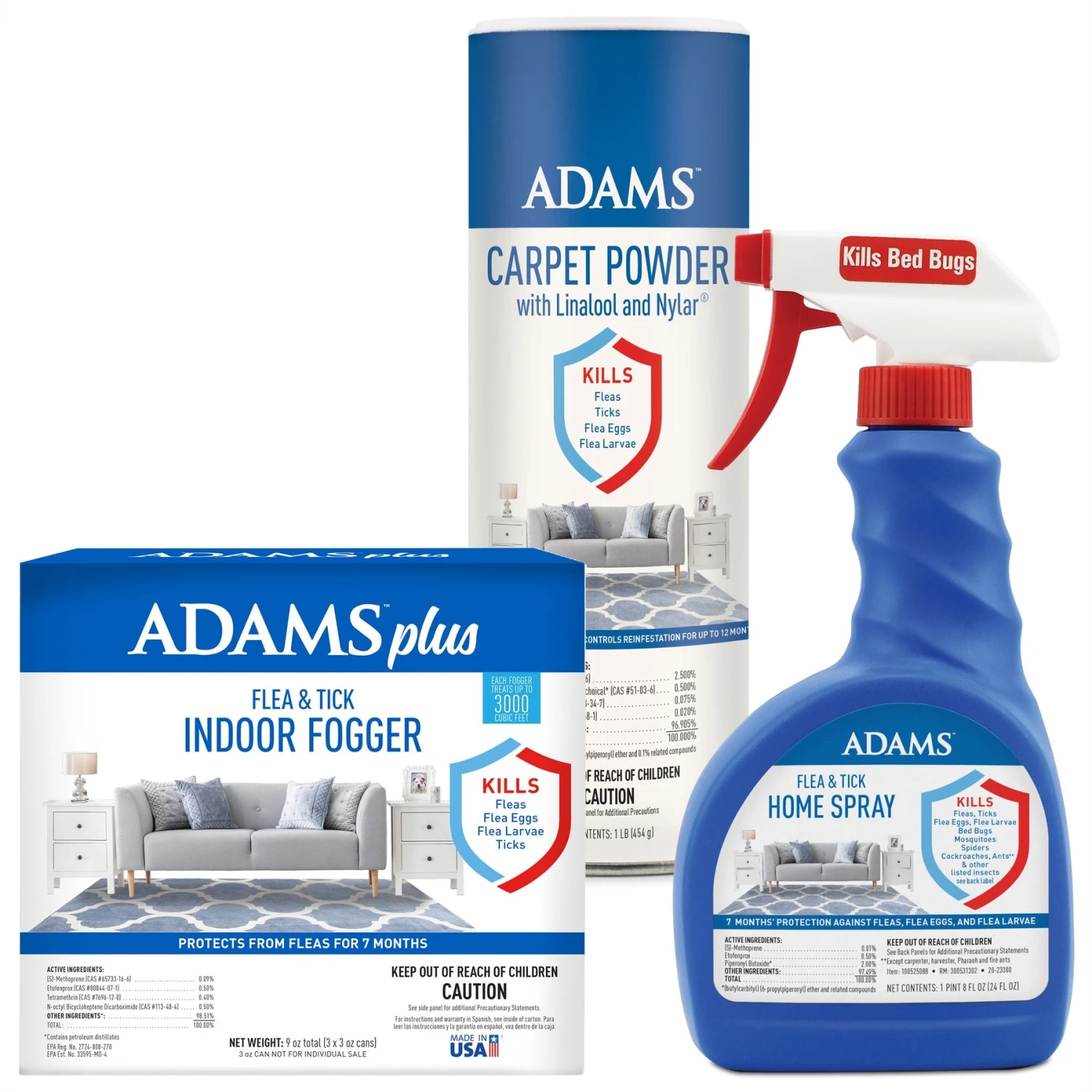 Adams® Adams Flea & Tick Carpet Powder + 2 Items 1 Adams® Adams Flea & Tick Carpet Powder + 2 Items