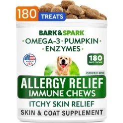Bark&Spark Allergy Relief Omega 3 Anti-Itch Chicken Flavor Dog Chew