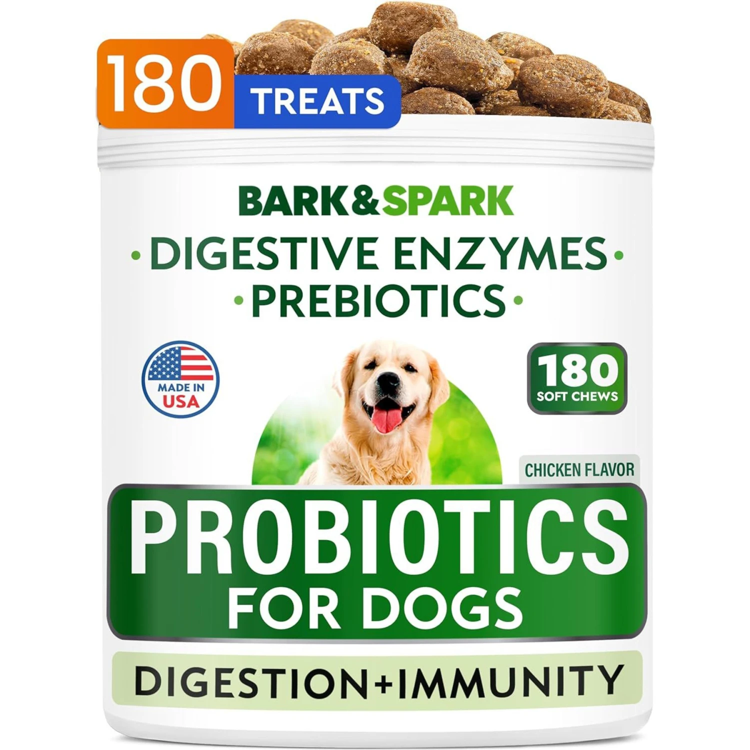 Bark&Spark Dog Probiotics For Dogs With Digestive Enzymes Prebiotics Fiber Chews 1 Bark&Spark Dog Probiotics For Dogs With Digestive Enzymes Prebiotics Fiber Chews