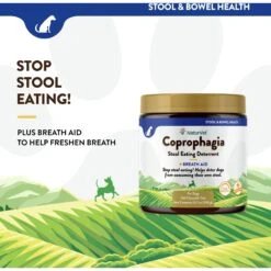 NaturVet Coprophagia Plus Breath Aid Tablets Coprophagia Supplement For Dogs -Pet Wellness 63789 PT2. AC SS1800 V1698696006