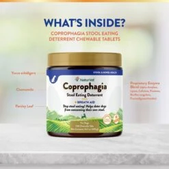 NaturVet Coprophagia Plus Breath Aid Tablets Coprophagia Supplement For Dogs -Pet Wellness 63789 PT4. AC SS1800 V1698694966