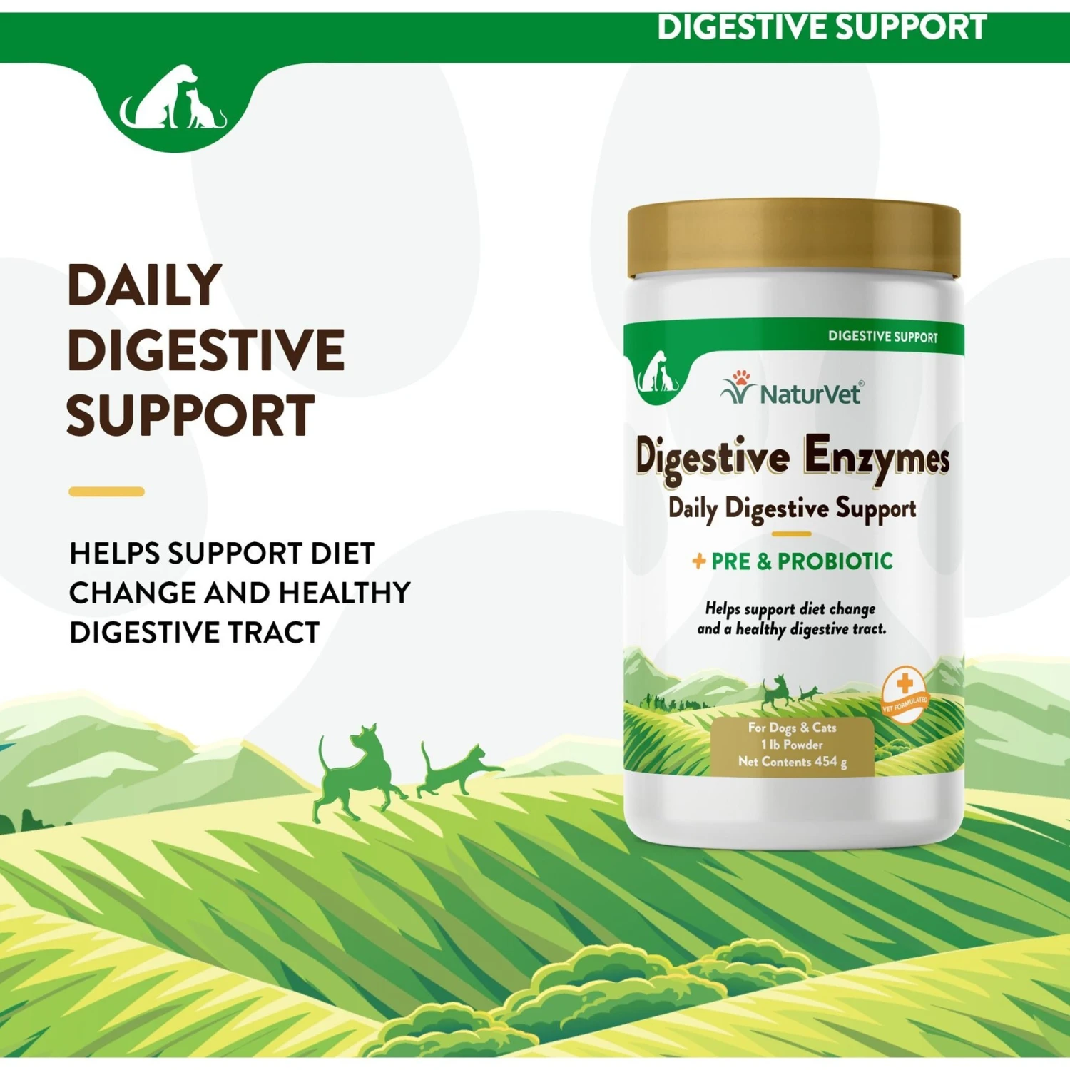 NaturVet Digestive Enzymes Plus Probiotic Powder Digestive Supplement For Cats & Dogs 3 NaturVet Digestive Enzymes Plus Probiotic Powder Digestive Supplement For Cats & Dogs - Image 3