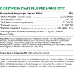 NaturVet Digestive Enzymes Plus Probiotic Chewable Tablets Digestive Supplement For Cats & Dogs -Pet Wellness 63794 PT7. AC SS1800 V1698693671