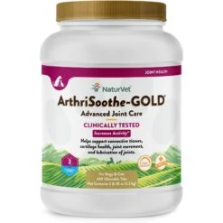 NaturVet Advanced Care ArthriSoothe-GOLD Chewable Tablets Joint Supplement For Cats & Dogs