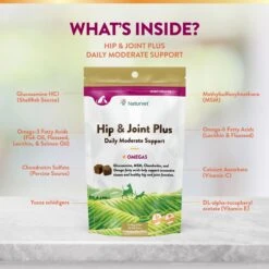 NaturVet Hip & Joint Plus Omegas Soft Chews Joint Supplement For Cats & Dogs -Pet Wellness 63805 PT4. AC SS1800 V1698692846