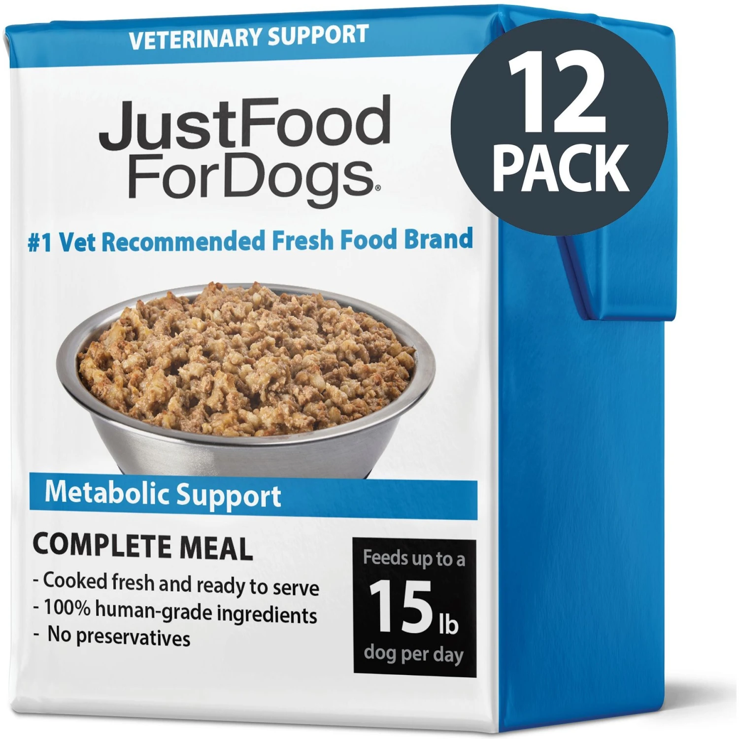 JustFoodForDogs Veterinary Diet PantryFresh Metabolic Support Shelf-Stable Fresh Dog Food, 12.5-oz Pouch, Case Of 12 1 JustFoodForDogs Veterinary Diet PantryFresh Metabolic Support Shelf-Stable Fresh Dog Food, 12.5-oz Pouch, Case Of 12