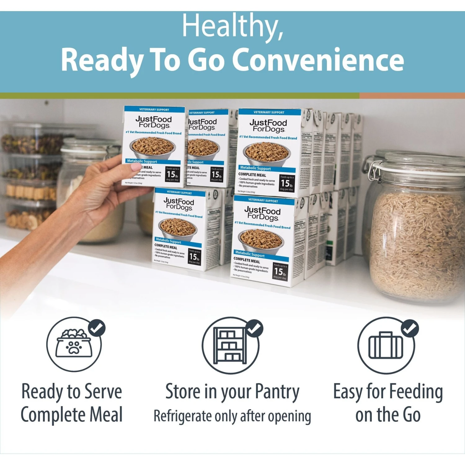 JustFoodForDogs Veterinary Diet PantryFresh Metabolic Support Shelf-Stable Fresh Dog Food, 12.5-oz Pouch, Case Of 12 5 JustFoodForDogs Veterinary Diet PantryFresh Metabolic Support Shelf-Stable Fresh Dog Food, 12.5-oz Pouch, Case Of 12 - Image 5