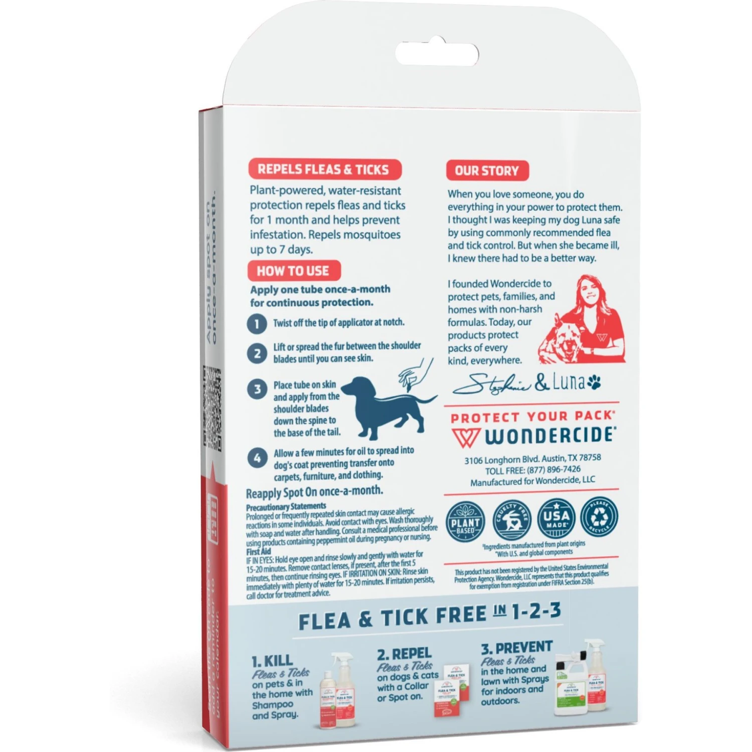 Wondercide Spot-On Peppermint Flea & Tick Spot Treatment For Small Dogs, 3 Doses (3-mos. Supply) 2 Wondercide Spot-On Peppermint Flea & Tick Spot Treatment For Small Dogs, 3 Doses (3-mos. Supply) - Image 2