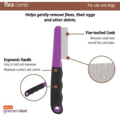 Hartz Nature's Shield Natural Flea & Tick Dog Spray & Hartz Groomer's Best Flea Comb For Dogs & Cats -Pet Wellness 639902 PT8. AC SS1800 V1663797653
