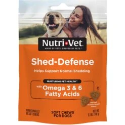 Nutri-Vet Shed Defense Seafood & Fish Flavored Soft Chews Skin & Coat Supplement For Dogs