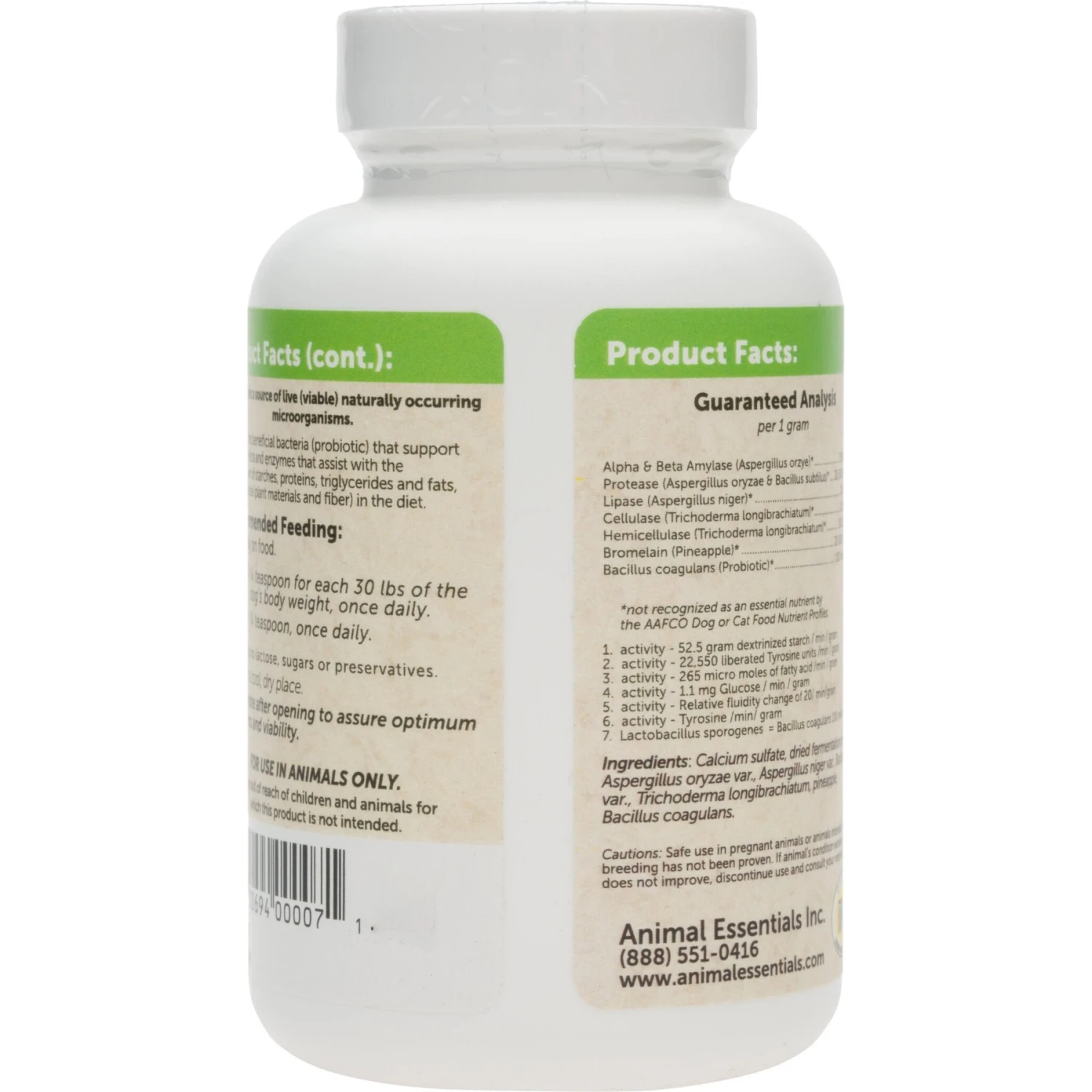 Animal Essentials Plant Enzyme & Probiotics Dog & Cat Supplement 2 Animal Essentials Plant Enzyme & Probiotics Dog & Cat Supplement - Image 2