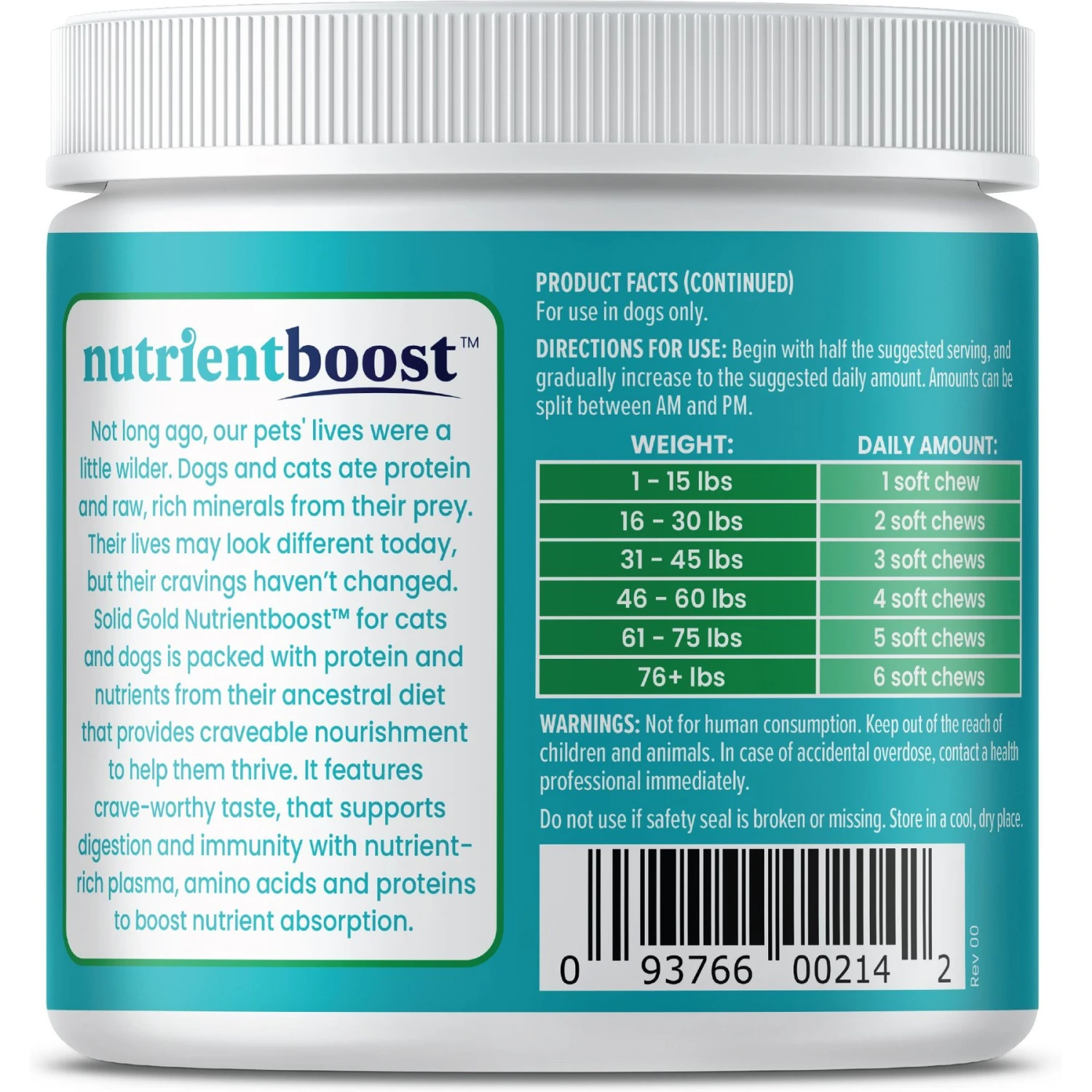 Solid Gold Keep Calm & Wag On Calming Aid Chew Supplement For Dogs, 120 Count 5 Solid Gold Keep Calm & Wag On Calming Aid Chew Supplement For Dogs, 120 Count - Image 5