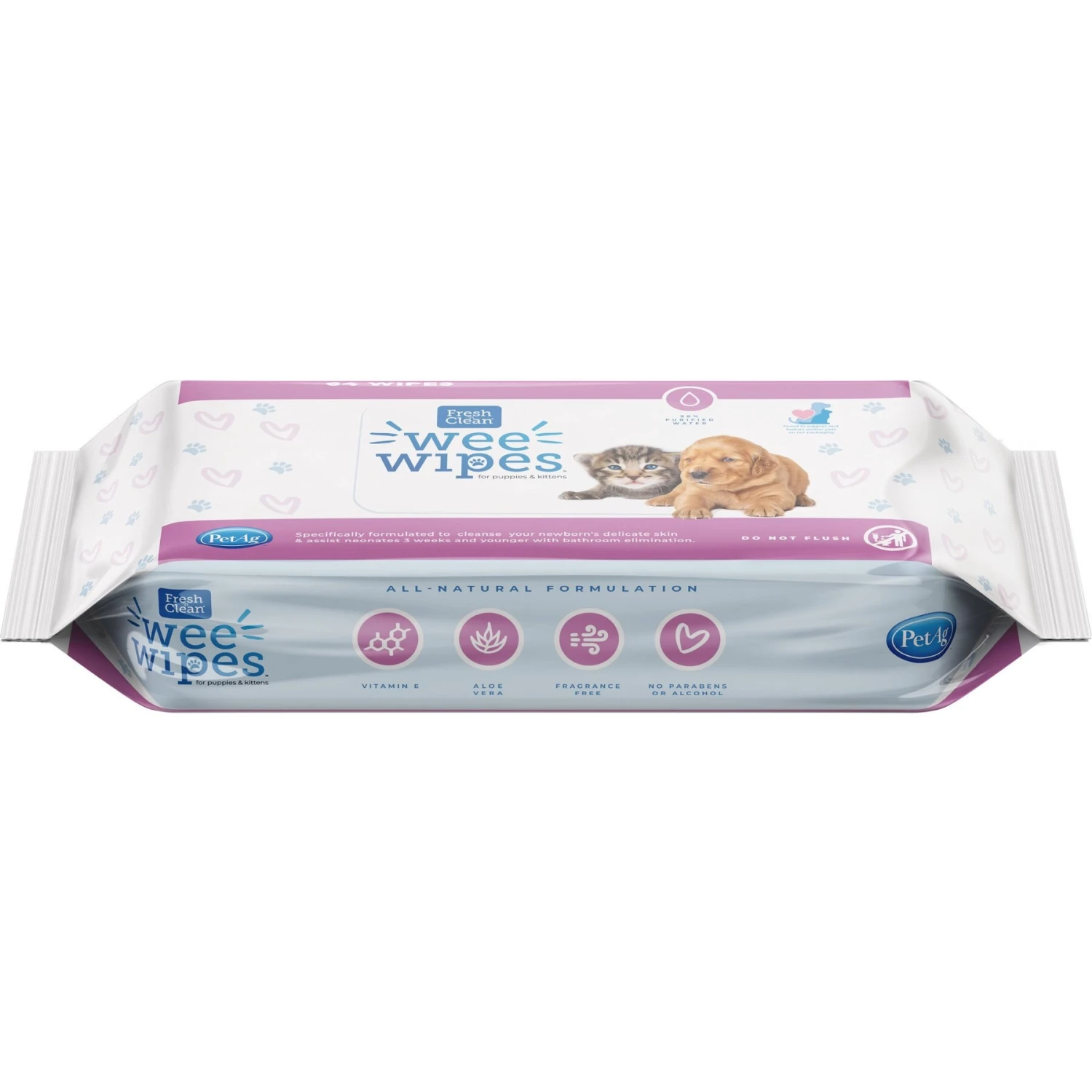 PetAg Wee Cat Dog & Small-Pet Wipes, 64 Count 2 PetAg Wee Cat Dog & Small-Pet Wipes, 64 Count - Image 2
