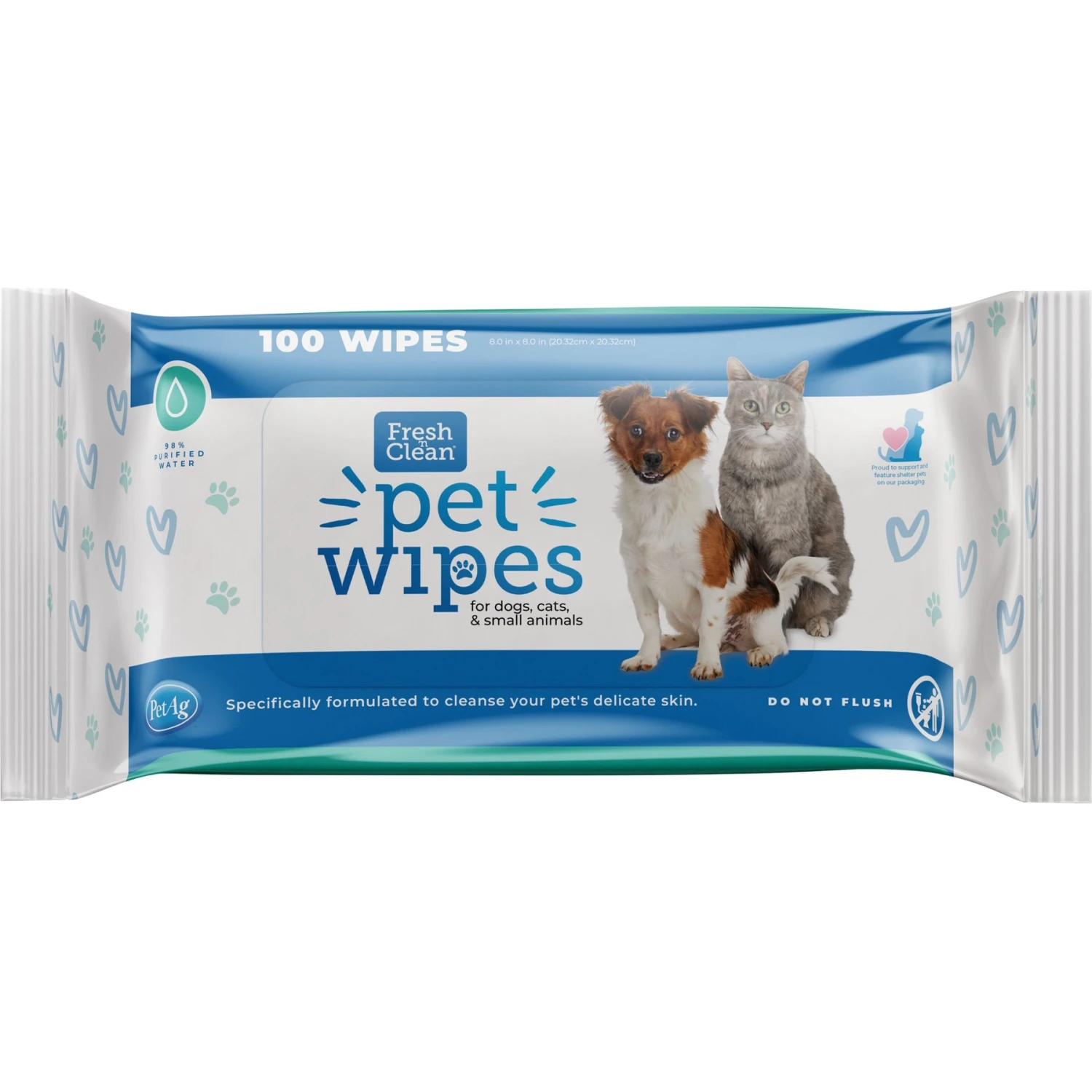 PetAg Cat Dog & Small-Pet Wipes, 100 Count 1 PetAg Cat Dog & Small-Pet Wipes, 100 Count