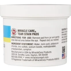 NaturVet Tear Stain Plus Lutein Soft Chews Vision Supplement For Cats & Dogs & Miracle Care Eye Clear Cleaning Pads For Dogs & Cats -Pet Wellness 646998 PT6. AC SS1800 V1664554734