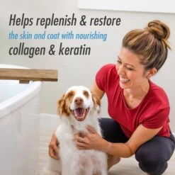 FURminator One Earth Hemp Hydrating Honey Scented 2-in-1 Moisturizing Dog Shampoo & Conditioner, Blue, 16-oz Bottle -Pet Wellness 648214 PT6. AC SS1800 V1667599231