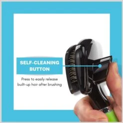 ConairPROPET Self-Cleaning Slicker Dog Groom Brush, Green, Medium -Pet Wellness 658798 PT3. AC SS1800 V1690814543