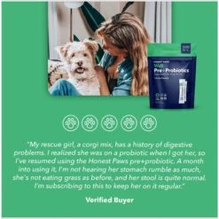 Honest Paws Well Pre+ Probiotic Digestive Support Chicken Flavored Powder Supplement For Dogs & Cats -Pet Wellness 662054 PT8. AC SS1800 V1669927561