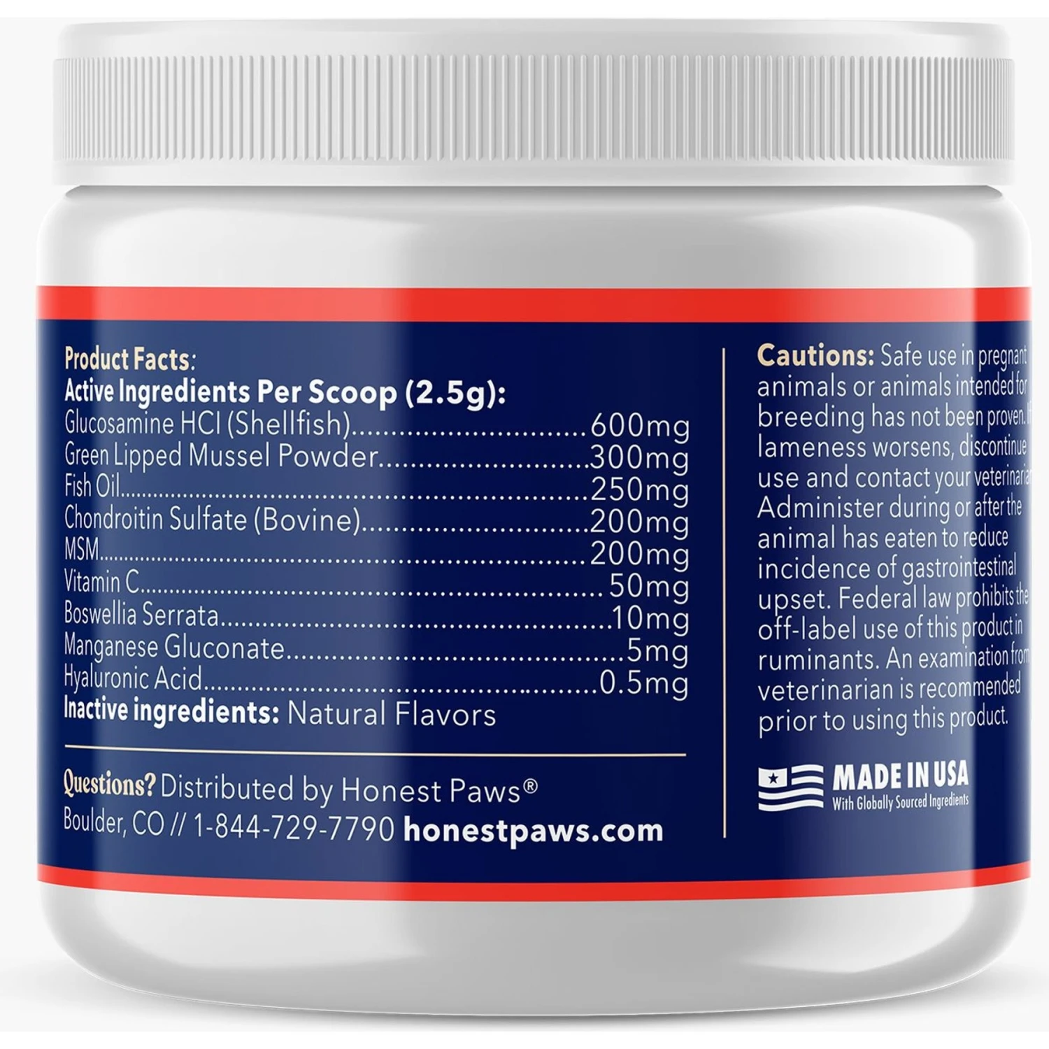 Honest Paws Hip & Joint Dog Supplement, 75-g Jar 2 Honest Paws Hip & Joint Dog Supplement, 75-g Jar - Image 2