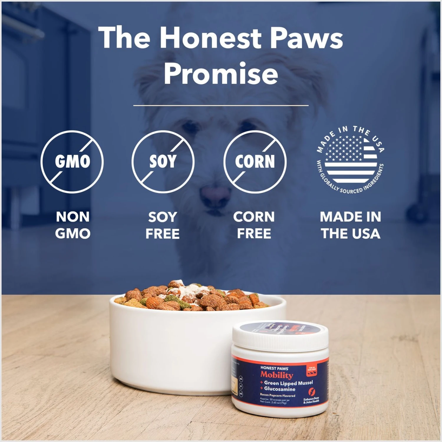 Honest Paws Hip & Joint Dog Supplement, 75-g Jar 8 Honest Paws Hip & Joint Dog Supplement, 75-g Jar - Image 8