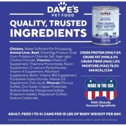 Dave's Pet Food Naturally Healthy Liver & Beef Recipe Canned Dog Food -Pet Wellness 66598 PT5. AC SS1800 V1516739747