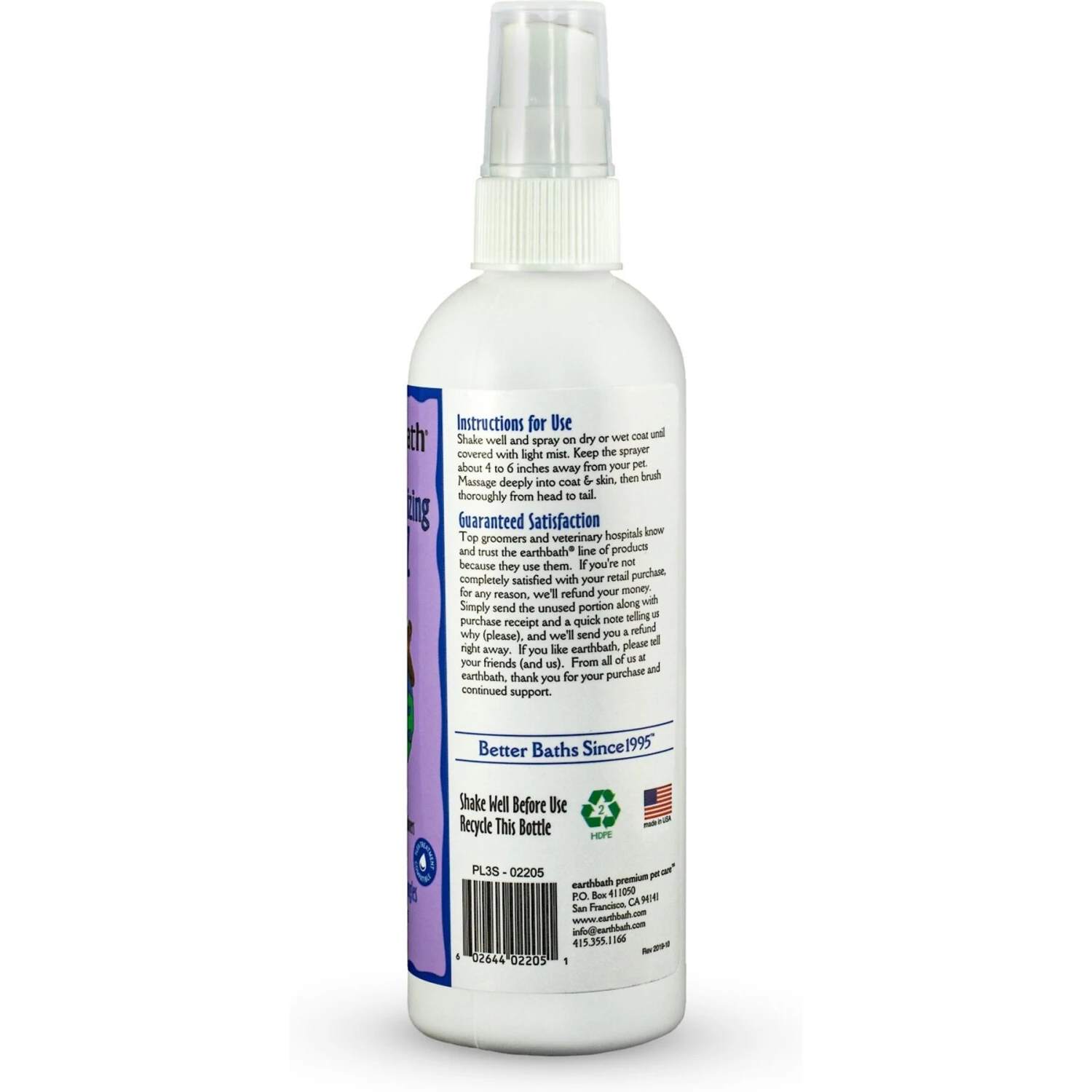 Earthbath Deodorizing Lavender Spritz For Dogs 3 Earthbath Deodorizing Lavender Spritz For Dogs - Image 3