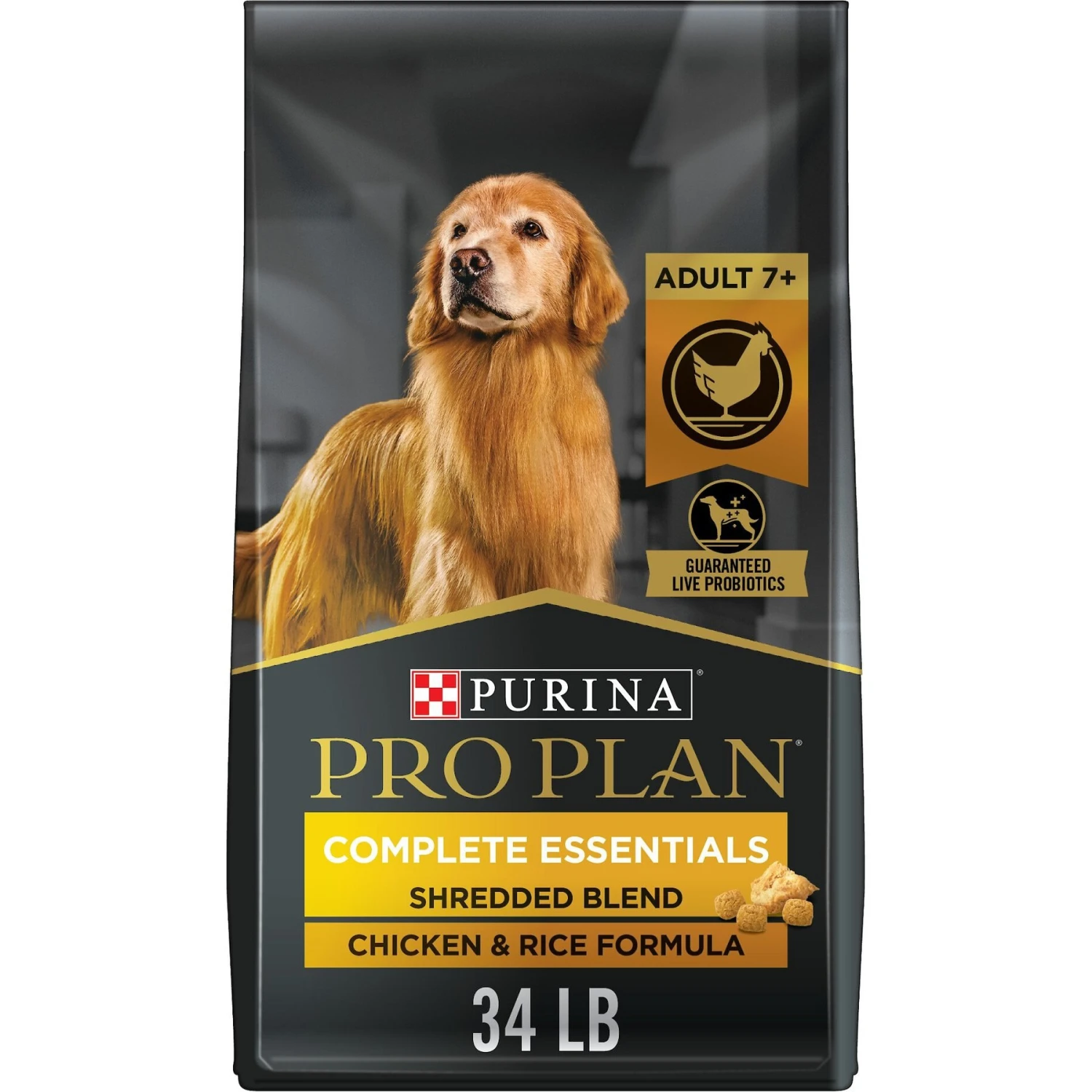 Purina Pro Plan Adult 7+ Shredded Blend Chicken & Rice Formula Dry Dog Food 1 Purina Pro Plan Adult 7+ Shredded Blend Chicken & Rice Formula Dry Dog Food