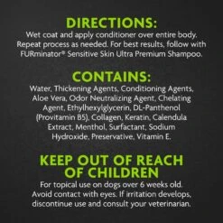 FURminator Sensitive Skin Ultra Premium Dog Conditioner, 16-oz Bottle -Pet Wellness 686590 PT2. AC SS1800 V1668550971