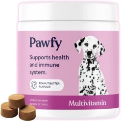Pawfy Multivitamin Peanut Butter Flavor Supplement For Dogs