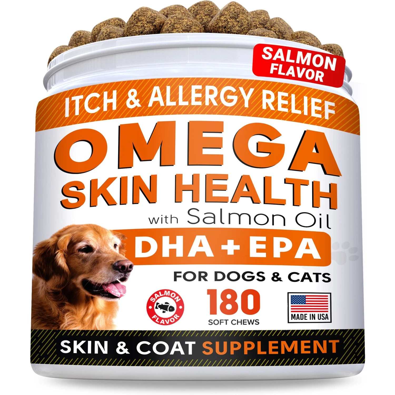 StrellaLab Allergy & Itch Relief Wild Alaskan Salmon Oil Skin, Coat & Joint Supplement Dog Treats 1 StrellaLab Allergy & Itch Relief Wild Alaskan Salmon Oil Skin, Coat & Joint Supplement Dog Treats