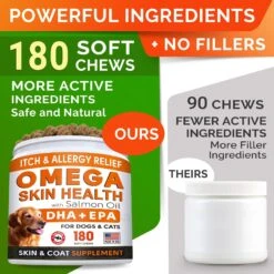 StrellaLab Allergy & Itch Relief Wild Alaskan Salmon Oil Skin, Coat & Joint Supplement Dog Treats 9 StrellaLab Allergy & Itch Relief Wild Alaskan Salmon Oil Skin, Coat & Joint Supplement Dog Treats -Pet Wellness 692534 PT2. AC SS1800 V1669180088
