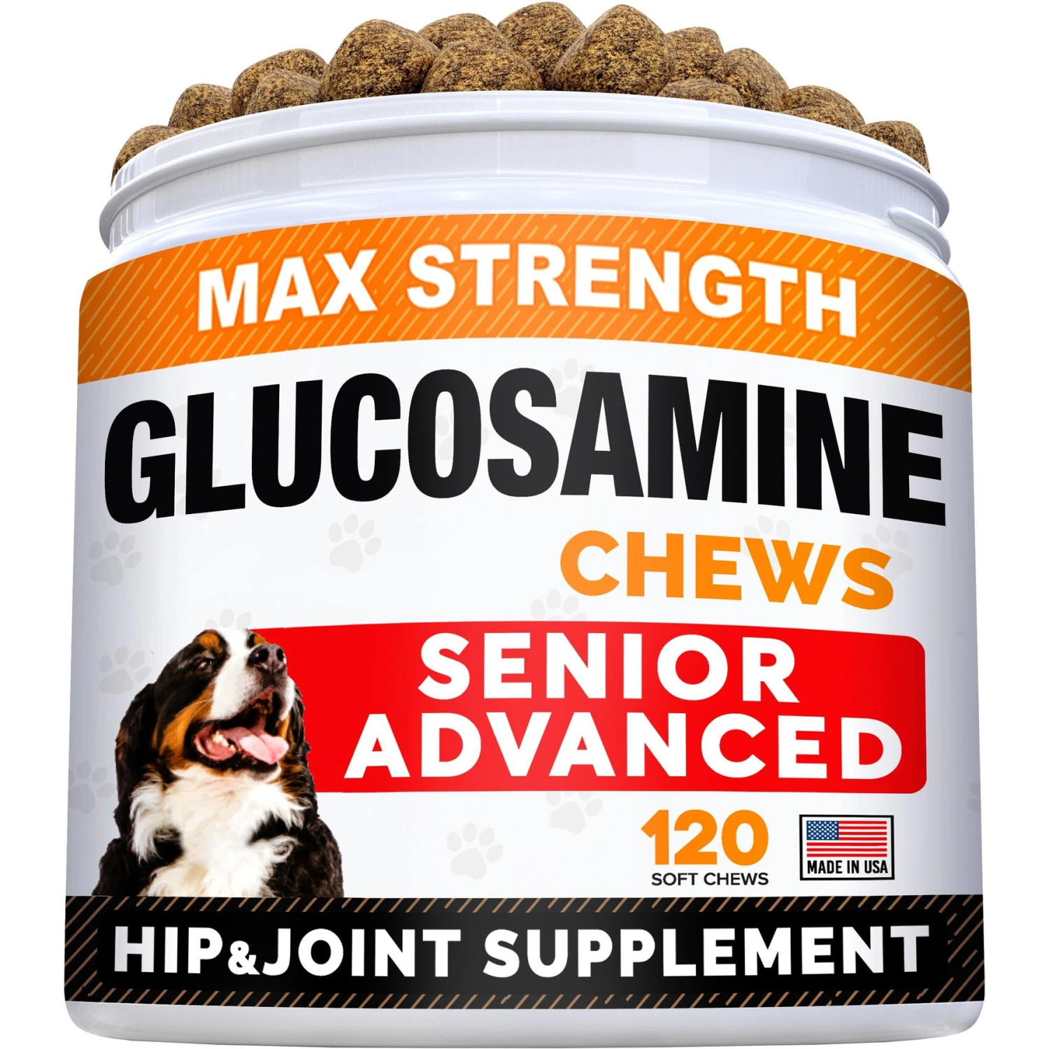 StrellaLab Senior Advanced Glucosamine Omega-3 Bacon Flavored Soft Chew Hip & Joint Supplement For Dogs 1 StrellaLab Senior Advanced Glucosamine Omega-3 Bacon Flavored Soft Chew Hip & Joint Supplement For Dogs