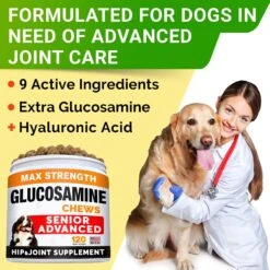 StrellaLab Senior Advanced Glucosamine Omega-3 Bacon Flavored Soft Chew Hip & Joint Supplement For Dogs 10 StrellaLab Senior Advanced Glucosamine Omega-3 Bacon Flavored Soft Chew Hip & Joint Supplement For Dogs -Pet Wellness 692550 PT2. AC SS1800 V1669178609