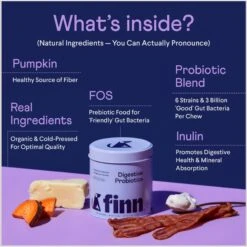 Finn Digestive Prebiotic & Probiotic Supplement For Dogs, 90 Count & Finn Skin & Coat Wild Alaskan Salmon Oil Dog Supplement, 90 Count 12 Finn Digestive Prebiotic & Probiotic Supplement For Dogs, 90 Count & Finn Skin & Coat Wild Alaskan Salmon Oil Dog Supplement, 90 Count -Pet Wellness 692670 PT3. AC SS1800 V1668024635