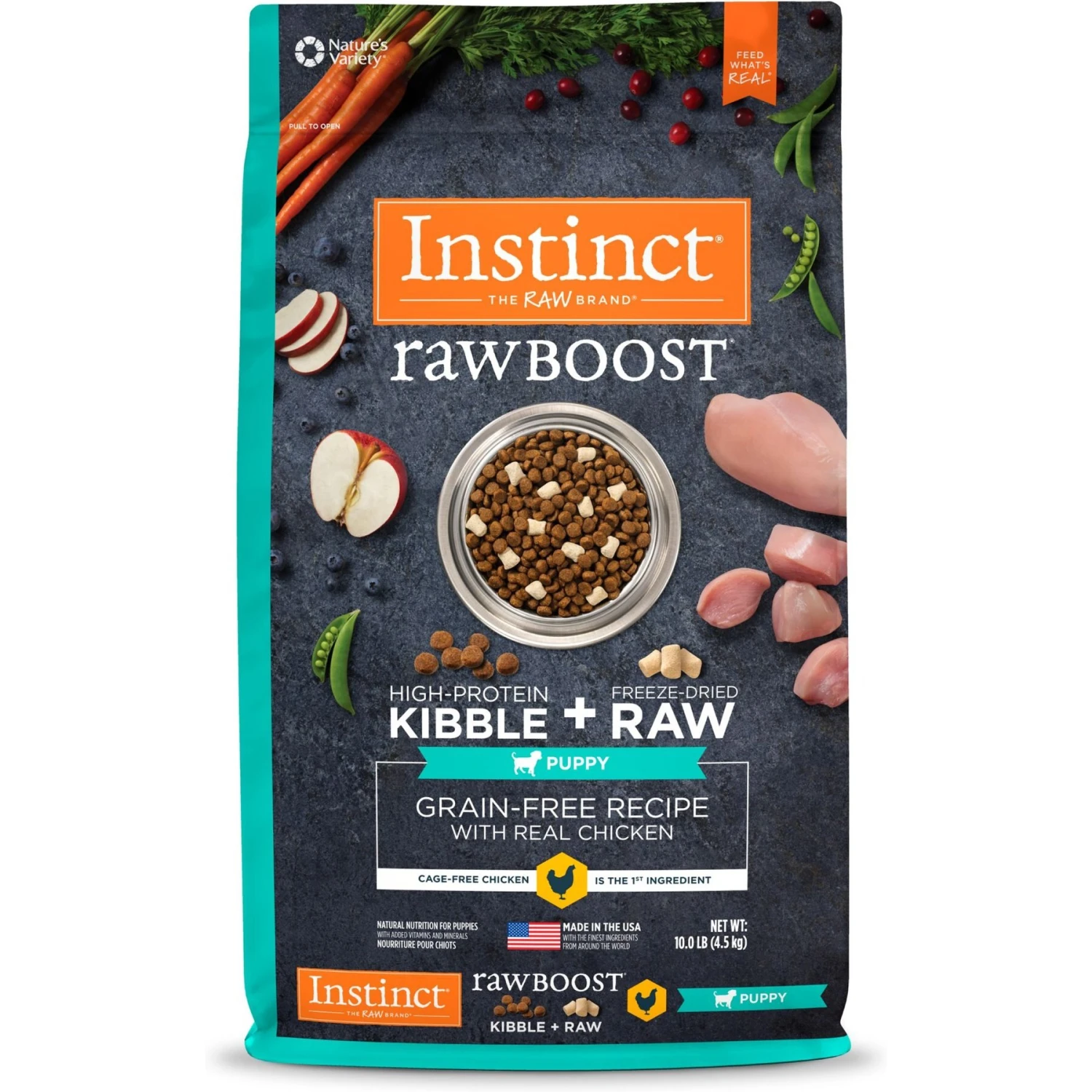 Instinct Bites Chicken Recipe Grain-Free Cage-Free Raw Frozen Puppy Food, 3-lb Bag + 2 Items 8 Instinct Bites Chicken Recipe Grain-Free Cage-Free Raw Frozen Puppy Food, 3-lb Bag + 2 Items - Image 8