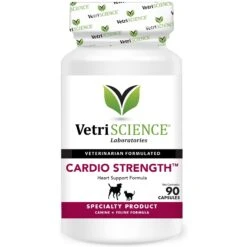 VetriScience Cardio Strength Capsules Heart Supplement For Cats & Dogs