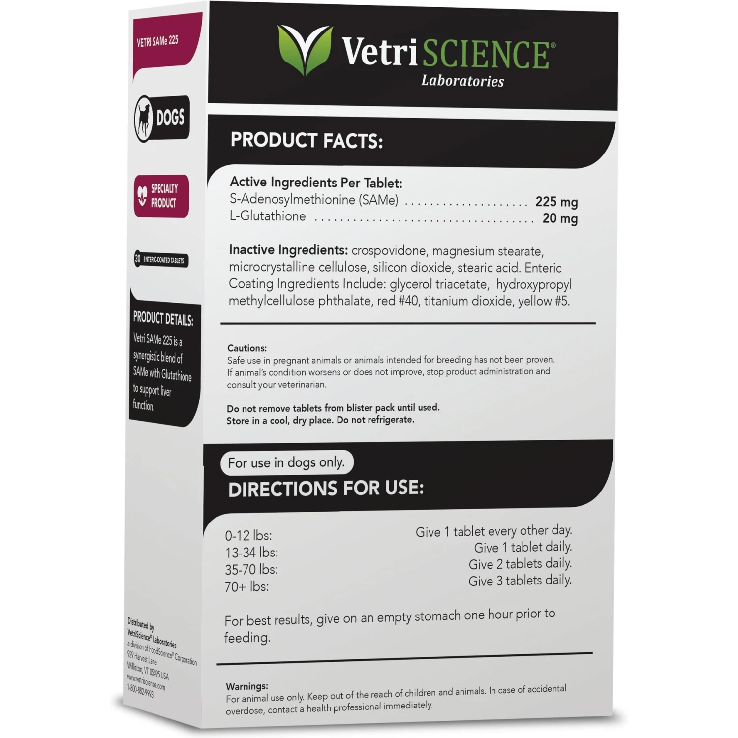 VetriScience VETRI SAMe 225 Tablets Liver Supplement For Dogs 2 VetriScience VETRI SAMe 225 Tablets Liver Supplement For Dogs - Image 2